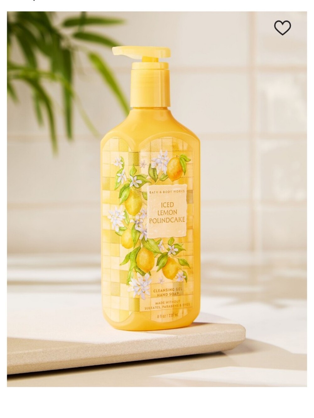 Bath & Body Works Yellow Iced Lemon Poundcake Gel Hand Soap🍋 SOLD OUT 🍋